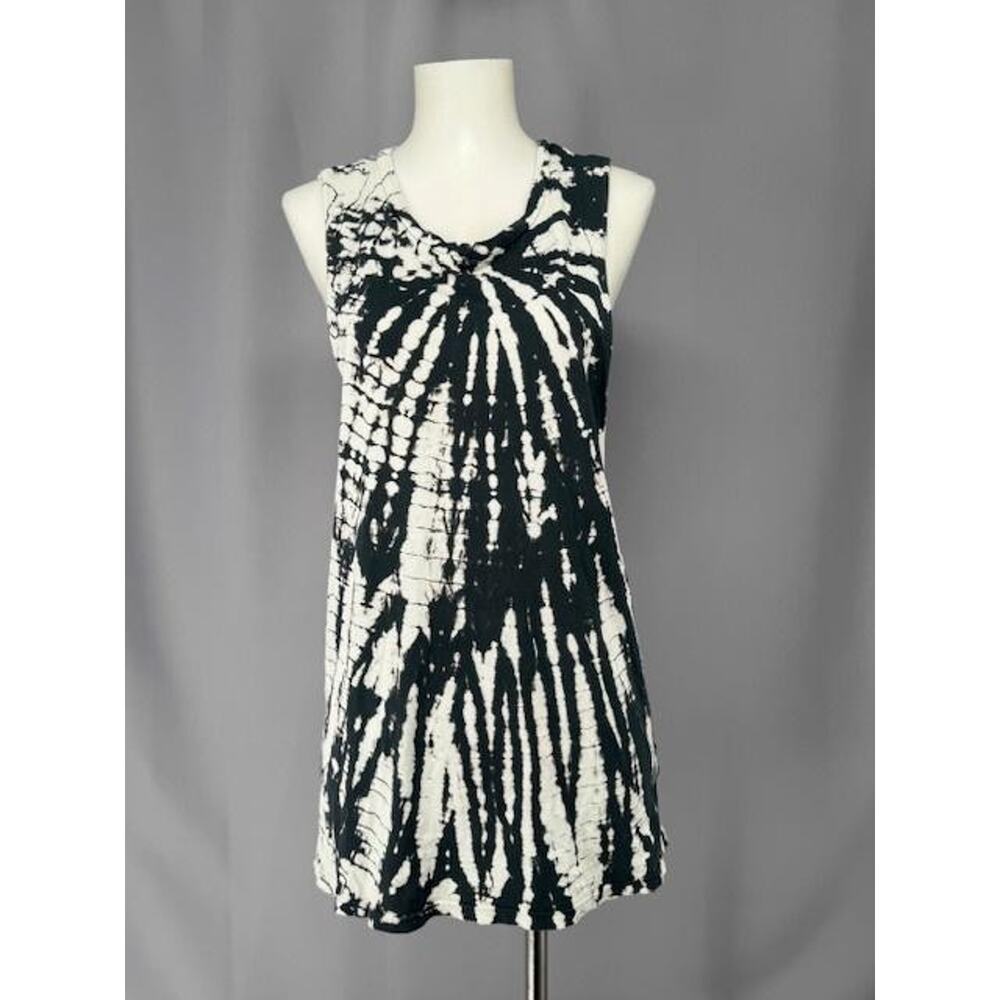Project Social T Tank Top Womens Small Black Tie Dye Scoop Neck Tunic Boho